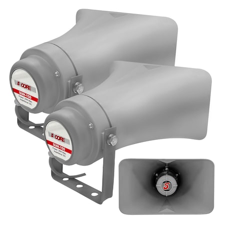 5 Core 5 Core PA Horn Speaker 2Pc Outdoor 6" x 10" Siren Loudpeaker - 200W PMPO Loud Megaphone Driver Horn SUH-150 2Pcs